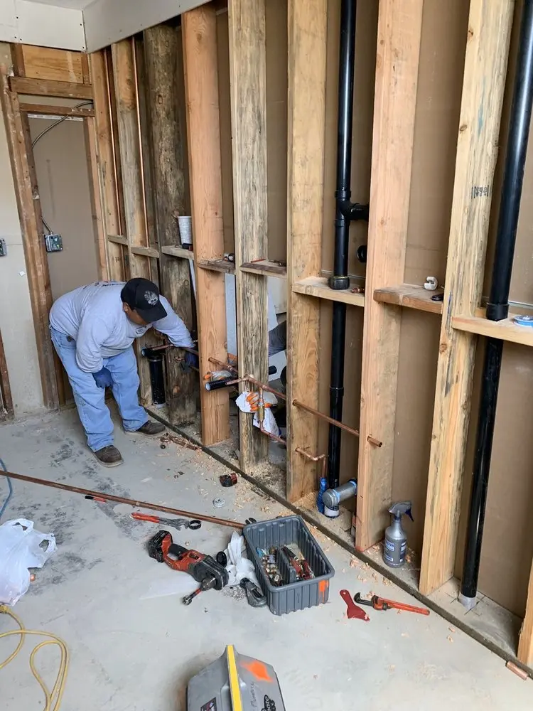 Commercial rough-in plumbing for Gas Line Repair in Grandview